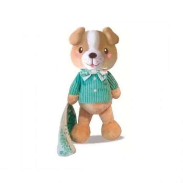 Baby Clementoni Pete The Puppy Χνουδωτό Σκυλάκι σε Κουτί Δώρου από Ύφασμα για Νεογέννητα