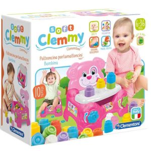 Clementoni Soft Clemmy Κάθισμα με Μαλακούς Κύβους-Τουβλάκια