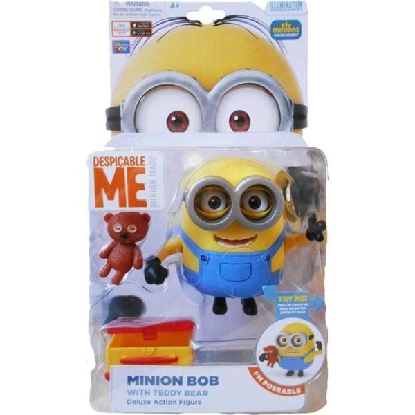 Minions Despicable Me Deluxe Figure Bob with Teddy Bear - Φιγούρα 14cm