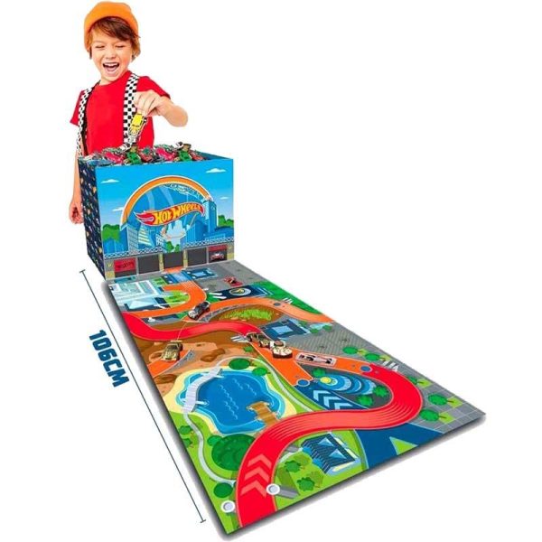 Hot Wheels Cars & Tracks Case with Mat - Αποθηκευτικό Κουτί με Πίστα