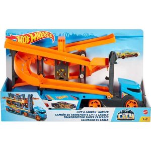 Hot Wheels Lift & Launch Hauler - Πίστα Φορτηγό με ένα Αυτοκινητάκι