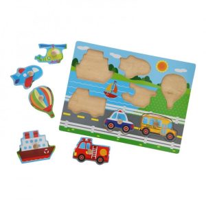 Παιδικό Ξύλινο Puzzle με Σφηνώματα