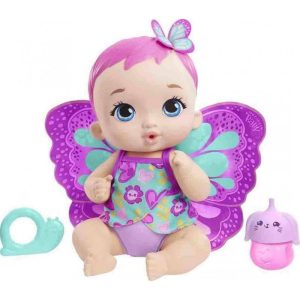 My Garden Baby: Feed & Change Baby Butterfly - Μωρό με Ροζ Μαλλιά