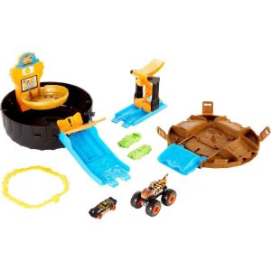 Hot Wheels Monster Trucks Stunt Tire - Πίστα με 2 Αυτοκινητάκια