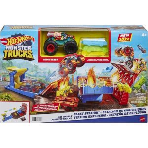 Hot Wheels Monster Trucks Blast Station - Πίστα με Αυτοκινητάκι