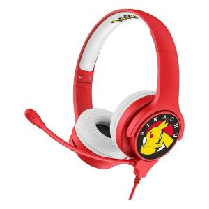 OTL Pokemon Kids Interactive Ενσύρματα Παιδικά Ακουστικά με Μικρόφωνο Pikachu Red