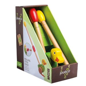 JOUECO Rolling Stick Duck - Ξύλινη Τρεχαλίτσα Πάπια