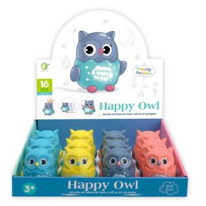 Press and Go Happy Owl - Παιχνίδι Κουκουβάγια με Κίνηση 8cm (4 Χρώματα)