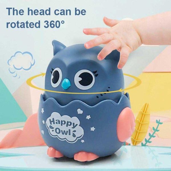 Press and Go Happy Owl - Παιχνίδι Κουκουβάγια με Κίνηση 8cm (4 Χρώματα)