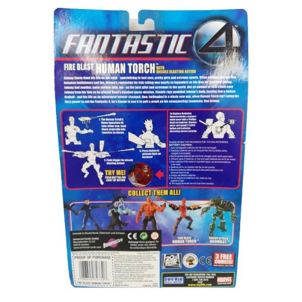 Fantastic 4 Fire Blast Human Torch Φιγούρα 18cm Toy Biz 2005