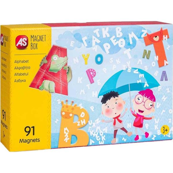 AS Magnet Box Αλφάβητο με 91 Μαγνήτες