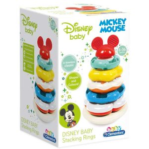 Baby Clementoni Disney Mickey Mouse Baby Stackable Rings - Βρεφικό Παιχνίδι Στίβαξης