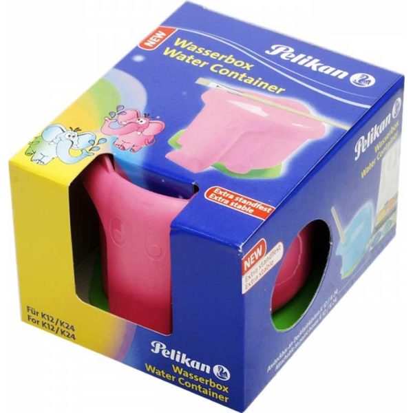 Pelikan Ελεφαντάκι Σταθερό Δοχείο Νερού Με Θέση Για Πινέλο Ροζ
