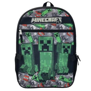 Τσάντα Πλάτης / Backpack: Minecraft TNT Creeper 42cm + Lunch Bag