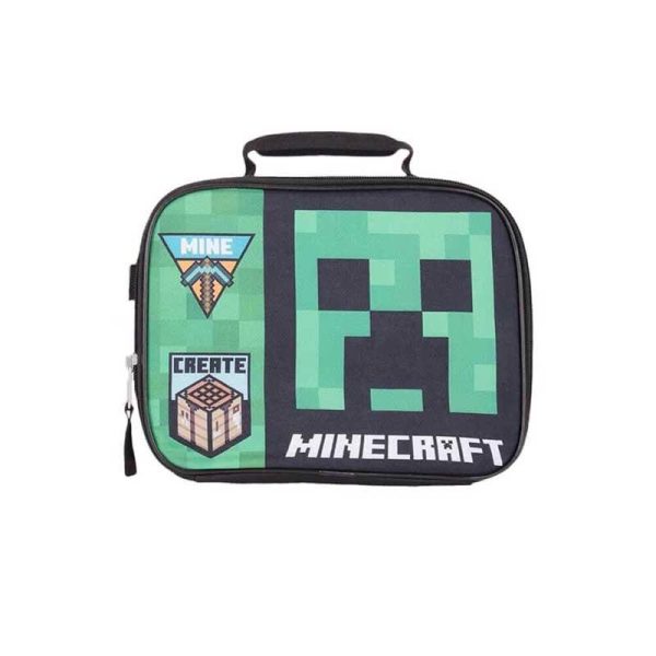 Τσάντα Πλάτης / Backpack: Minecraft Creeper 42cm + Lunch Bag
