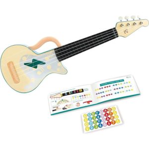 Hape Early Melodies Ξύλινη Κιθάρα Ukulele Rock N Roll