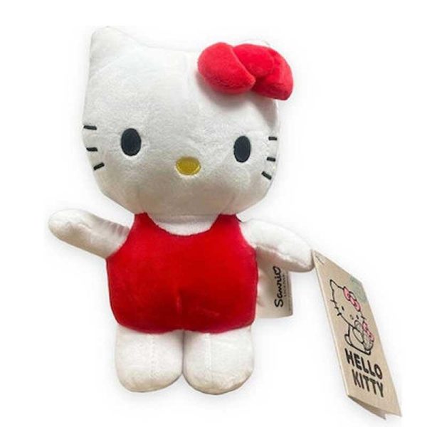 Λούτρινο Hello Kitty Με Κόκκινη Φόρμα και Φιογκάκι 30cm