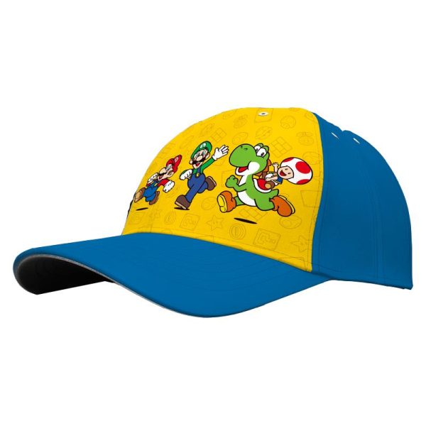 Nintendo Super Mario Καπέλο Παιδικό No 52 Μπλε με Κίτρινο