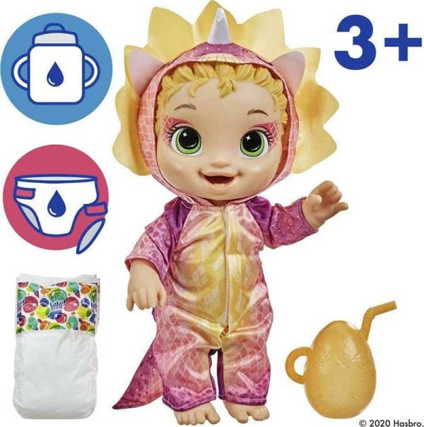 Baby Alive Dino Cuties Triceratops - Κούκλα Μωρό Τρικεράτοπας
