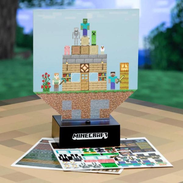 Paladone Minecraft Build a Level Light - Φωτιστικό με Αυτοκόλλητα