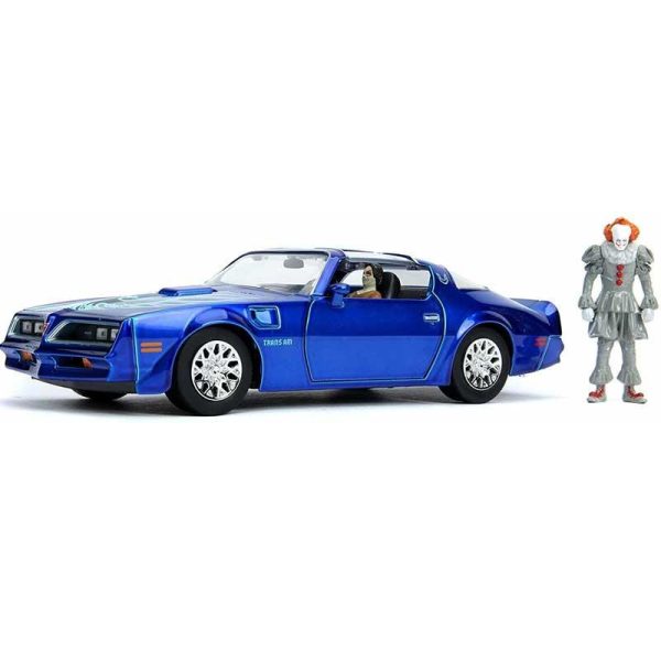 Pontiac Firebird Trans Am with IT Pennywise & Zombie Figures 1:24 Die-cast Model Car – Jada Toys