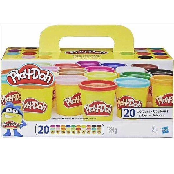 Play-Doh 20 Πλαστοζυμαράκια Πλαστελίνης Super Color