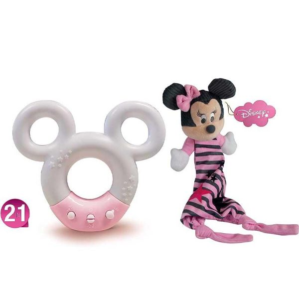 Baby Clementoni Disney Baby Minnie Mouse Musical Lamp - Φωτάκι Νυκτός με Ήχους & Κουβερτούλα Λούτρινο Minnie