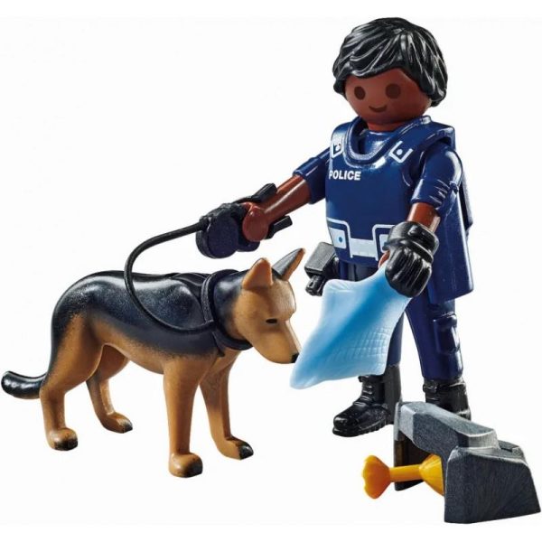 Playmobil Special Plus 71162: Αστυνομικός Με Σκύλο-Ανιχνευτή