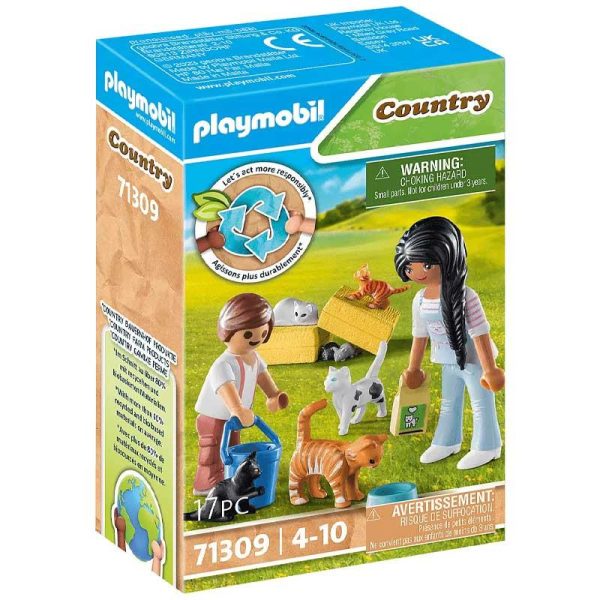 Playmobil Country 71309: Οικογένεια με Γατούλες