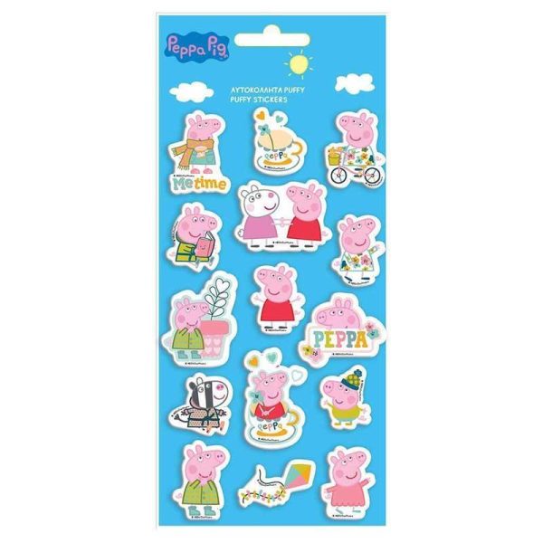 Αυτοκόλλητα Puffy Peppa - 1 Καρτέλα