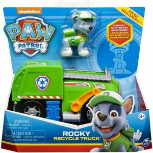 Paw Patrol Rocky Recycle Truck - Όχημα & Φιγούρα Rocky