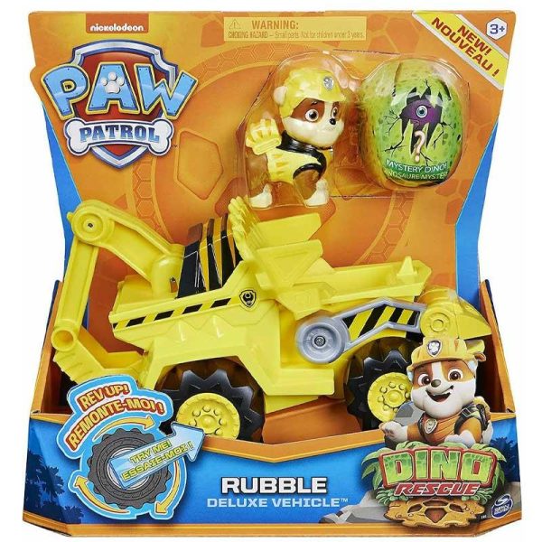 Paw Patrol Dino Rescue Rubble Deluxe Vehicle - Όχημα & Φιγούρα Rubble