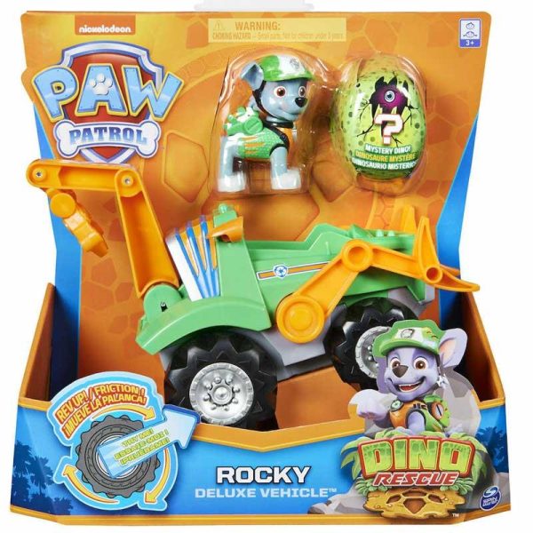 Paw Patrol Dino Rescue Rocky Deluxe Vehicle - Όχημα & Φιγούρα Rocky