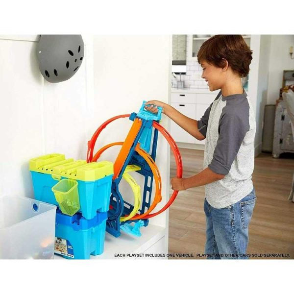 Hot Wheels Track Builder Unlimited Triple Loop Kit - Πίστα με Αυτοκινητάκι