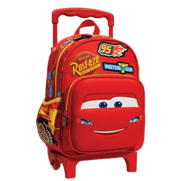 Gim Disney Cars Badges Σχολική Τσάντα Τρόλεϊ Νηπιαγωγείου