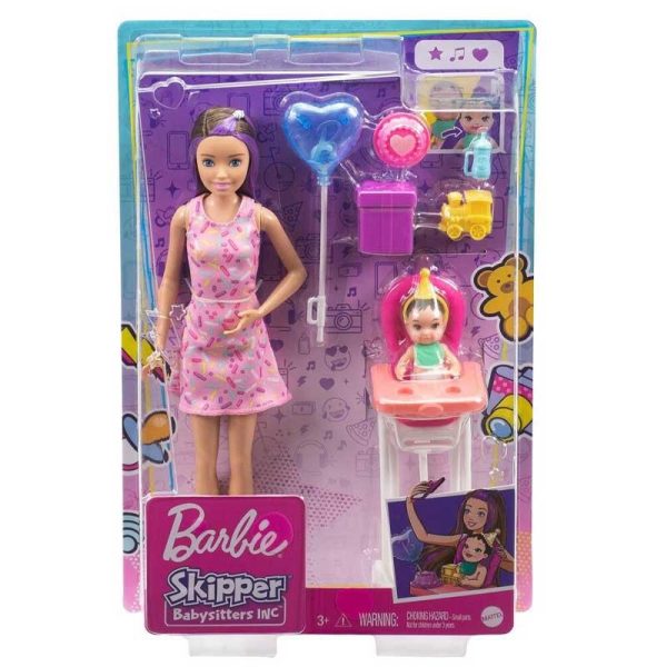 Barbie Skipper Babysitters INC - Σετ με Κούκλα και Μωράκι #GRP40