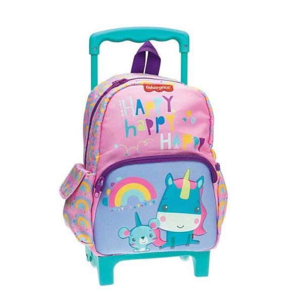 Fisher Price Unicorn Σχολική Τσάντα Τρόλεϊ Νηπιαγωγείου