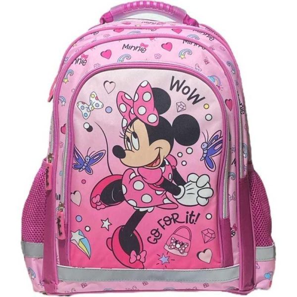 Disney Minnie Mouse Σχολική Τσάντα Πλάτης Δημοτικού - Difuzed