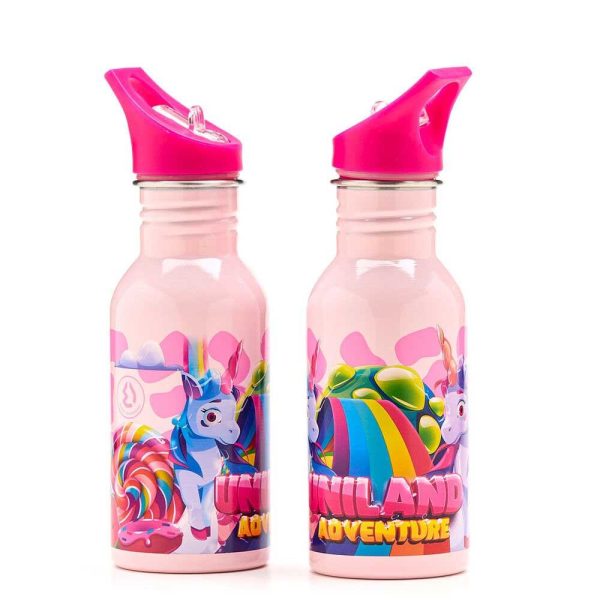 Water Revolution Unicornland - Μεταλλικό Παγούρι με Καλαμάκι 500ml