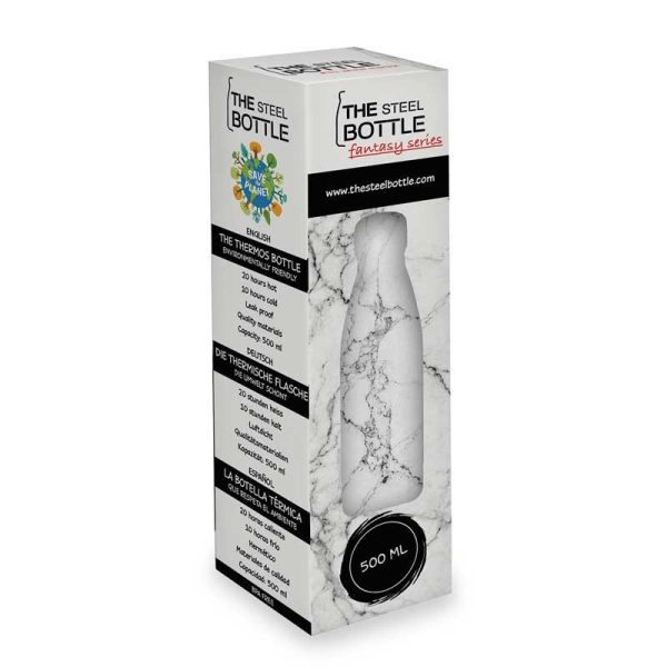 The Steel Bottle #31 White Marble - Ανοξείδωτο Παγούρι Θερμός 500ml