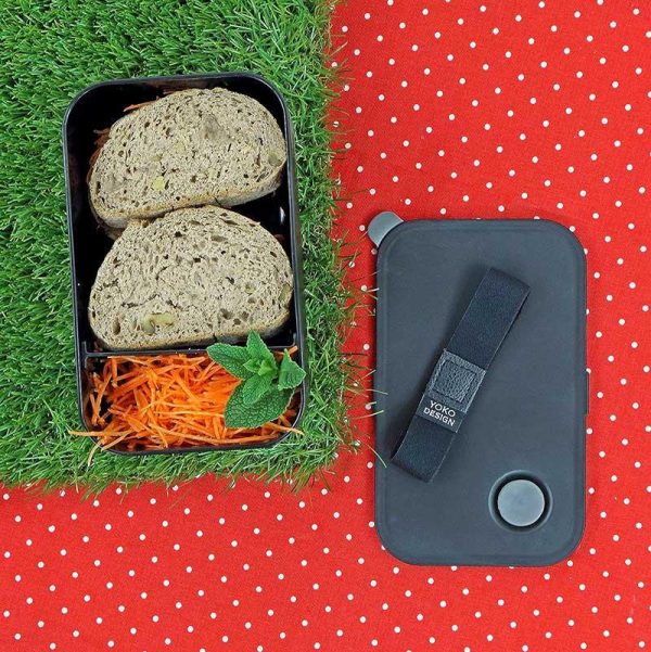 YOKO Design Airtight Lunch Box - Αεροστεγές Πλαστικό Δοχείο Φαγητού Μαύρο 1000ml