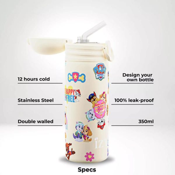 IZY Paw Patrol 'Friends Furever' Design your Βottle - Ανοξείδωτο Παγούρι Θερμός με Καλαμάκι 350ml
