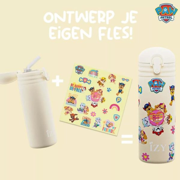IZY Paw Patrol 'Friends Furever' Design your Βottle - Ανοξείδωτο Παγούρι Θερμός με Καλαμάκι 350ml