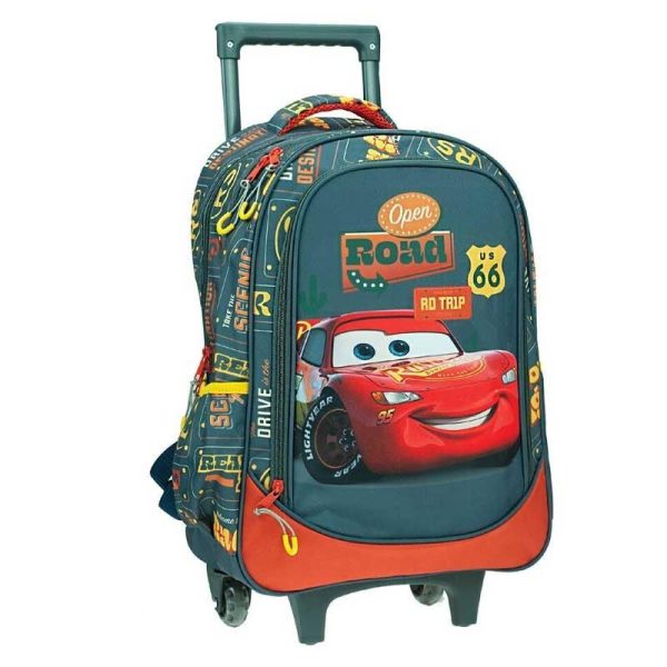 Gim Disney Cars On The Road Σχολική Τσάντα Τρόλεϊ Δημοτικού