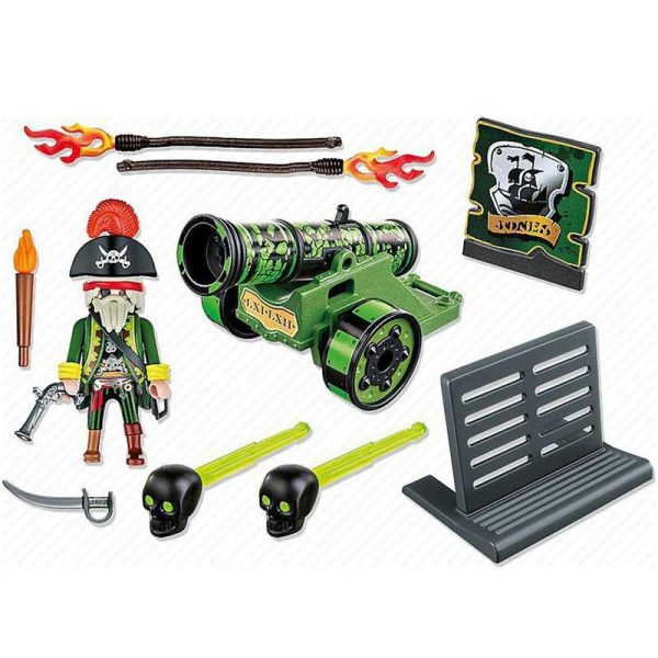 Playmobil Pirates 6162: Πράσινο Κανόνι με Καπετάνιο Πειρατή