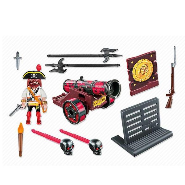 Playmobil Pirates 6163: Κόκκινο Κανόνι με Καπετάνιο Πειρατή