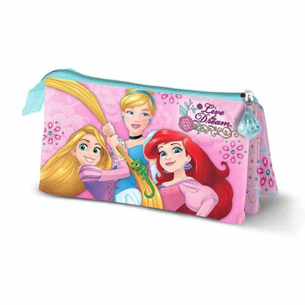 Disney Princess Multicolor Triple Pencil Case - Κασετίνα - Karactermania