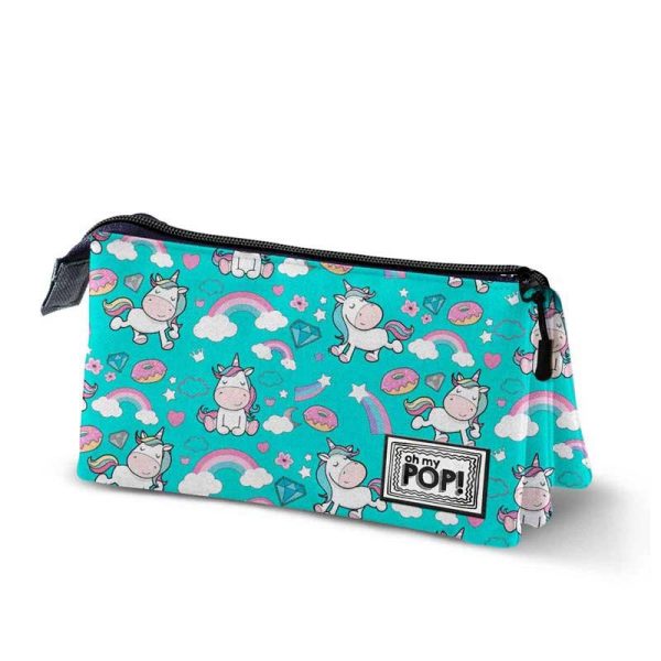 Oh My Pop! 'Cutie Unicorns' Triple Pencil Case - Κασετίνα - Karactermania