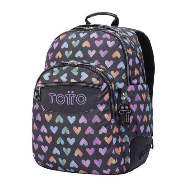 Totto 'Hearts' Multicolor Σχολική Τσάντα Πλάτης Δημοτικού