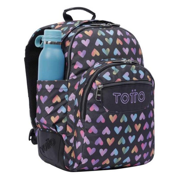 Totto 'Hearts' Multicolor Σχολική Τσάντα Πλάτης Δημοτικού